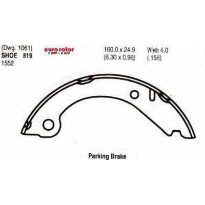 Rear Parking Brake Shoes by EUROROTOR - 819 pa1