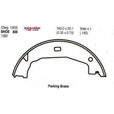 Rear Parking Brake Shoes by EUROROTOR - 828 pa2