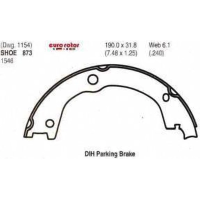 Patins de frein de stationnement arrière by EUROROTOR - 873 pa3