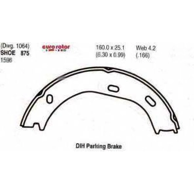 Patins de frein de stationnement arri�re by EUROROTOR - 875 pa2