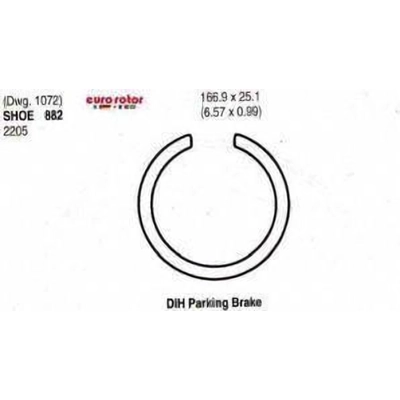 Rear Parking Brake Shoes by EUROROTOR - 882 pa2