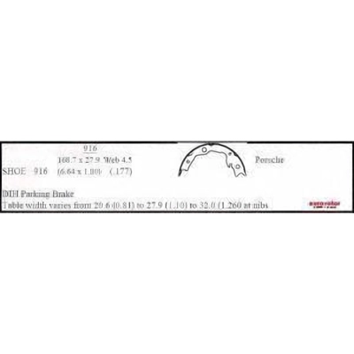 EUROROTOR - 916 - Rear Parking Brake Shoes pa1