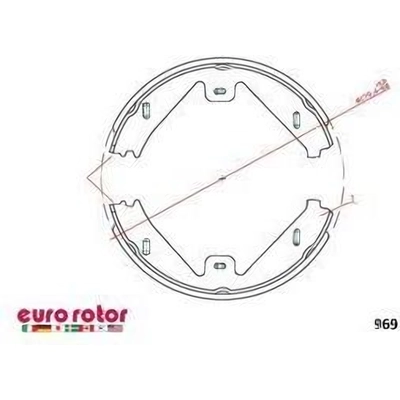 Patins de frein de stationnement arrière by EUROROTOR - 969 pa3