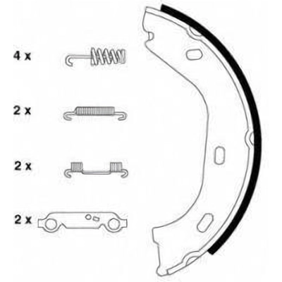 Rear Parking Brake Shoes by HELLA PAGID - 355050001 pa1