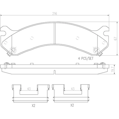 BREMBO - P10041N - Disc Brake Pads pa1