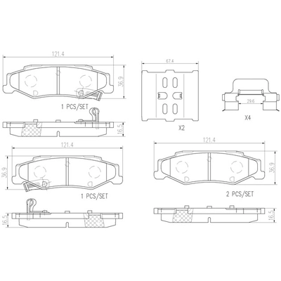 BREMBO - P10047N - Disc Brake Pads pa1