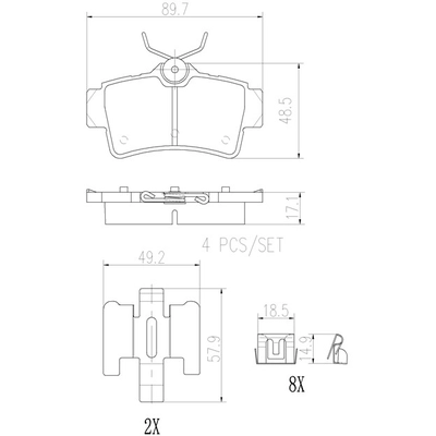 BREMBO - P24133N - Brake Pad pa1