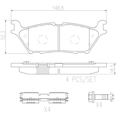 BREMBO - P24200N - Disc Brake Pads pa1