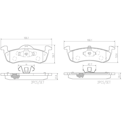 BREMBO - P24212N - Rear Disc Brake Pads pa2