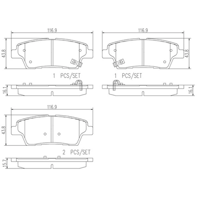 BREMBO - P30079N - Disc Brake Pads pa2