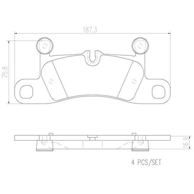 BREMBO - P65027N - Rear Premium Ceramic Pads pa5