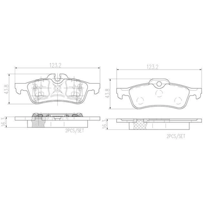 Rear Premium Ceramic Pads by BREMBO - P06032N pa4