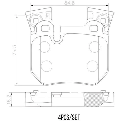 Plaquettes de frein arrière en céramique qualité supérieur by BREMBO - P06059N pa5