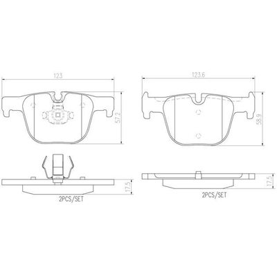 Plaquettes de frein arrière en céramique qualité supérieur by BREMBO - P06072N pa6