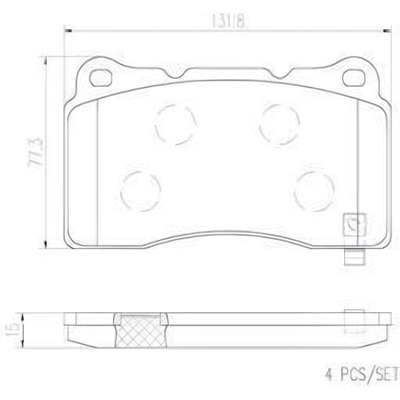 Plaquettes de frein arri�re en c�ramique qualit� sup�rieur by BREMBO - P09004N pa7