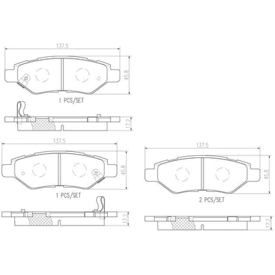 Rear Premium Ceramic Pads by BREMBO - P09014N pa2