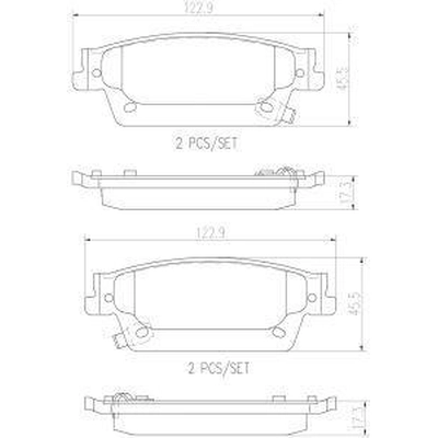 Plaquettes de frein arrière en céramique qualité supérieur par BREMBO - P09020N pa3