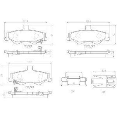 Plaquettes de frein arrière en céramique qualité supérieur by BREMBO - P10025N pa3