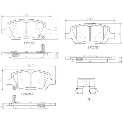 Plaquettes de frein arrière en céramique qualité supérieur by BREMBO - P10035N pa5