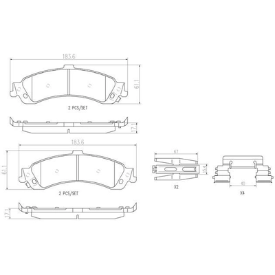 Plaquettes de frein arri�re en c�ramique qualit� sup�rieur by BREMBO - P10040N pa5