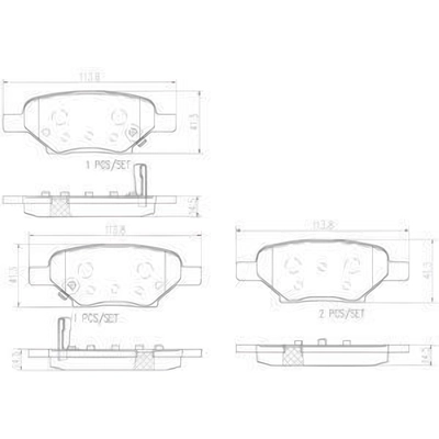 Plaquettes de frein arrière en céramique qualité supérieur by BREMBO - P10062N pa8