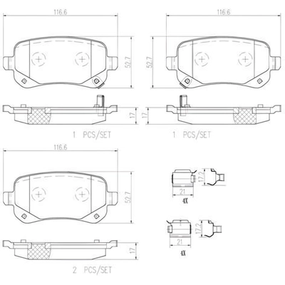 Plaquettes de frein arri�re en c�ramique qualit� sup�rieur by BREMBO - P11021N pa5