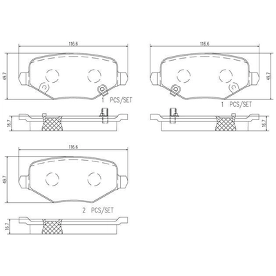 Plaquettes de frein arri�re en c�ramique qualit� sup�rieur by BREMBO - P18029N pa5