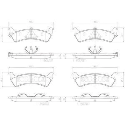 Rear Premium Ceramic Pads by BREMBO - P24042N pa7