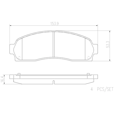 Plaquettes de frein arrière en céramique qualité supérieur by BREMBO - P24081N pa1