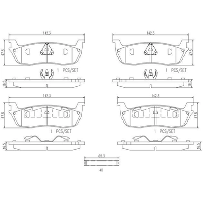 Plaquettes de frein arrière en céramique qualité supérieur de BREMBO - P24083N pa4