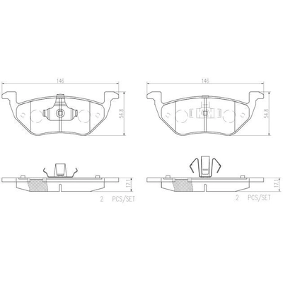 Rear Premium Ceramic Pads by BREMBO - P24085N pa4