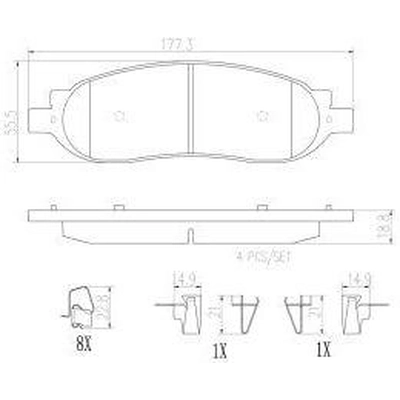 Plaquettes de frein arrière en céramique qualité supérieur by BREMBO - P24118N pa3