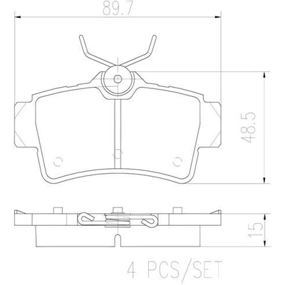 Plaquettes de frein arri�re en c�ramique qualit� sup�rieur by BREMBO - P24155N pa2