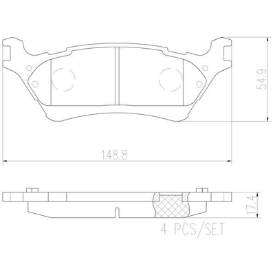 BREMBO - P24168N - Rear Premium Ceramic Pads pa7