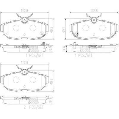 Rear Premium Ceramic Pads by BREMBO - P24170N pa5