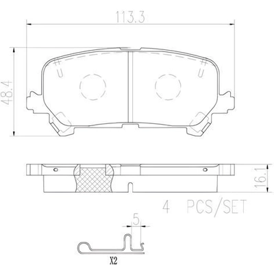 Plaquettes de frein arri�re en c�ramique qualit� sup�rieur by BREMBO - P28088N pa6