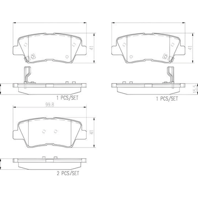 Plaquettes de frein arrière en céramique qualité supérieur by BREMBO - P30047N pa10