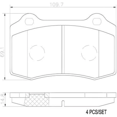 Rear Premium Ceramic Pads by BREMBO - P36020N pa7