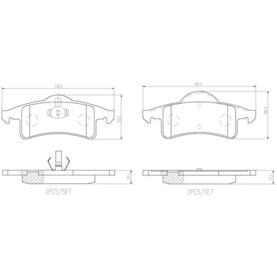 Plaquettes de frein arri�re en c�ramique qualit� sup�rieur by BREMBO - P37006N pa7