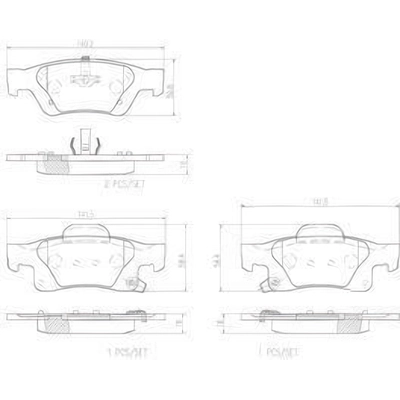 Plaquettes de frein arrière en céramique qualité supérieur by BREMBO - P37016N pa9