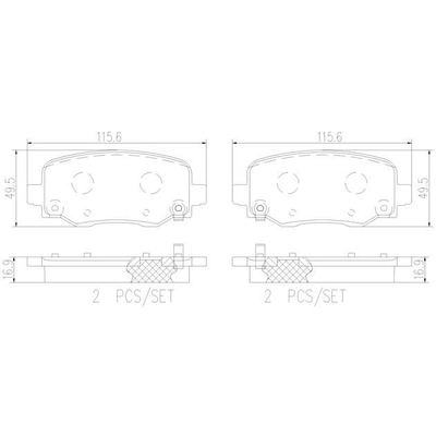 Plaquettes de frein arri�re en c�ramique qualit� sup�rieur by BREMBO - P37020N pa6