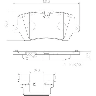 BREMBO - P44021N - Plaquettes de frein arrière en céramique qualité supérieur pa5