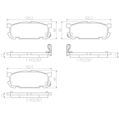 Plaquettes de frein arrière en céramique qualité supérieur by BREMBO - P49030N pa2