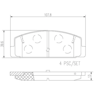 Plaquettes de frein arrière en céramique qualité supérieur by BREMBO - P49036N pa2