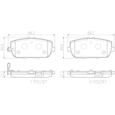 Plaquettes de frein arrière en céramique qualité supérieur by BREMBO - P49044N pa6