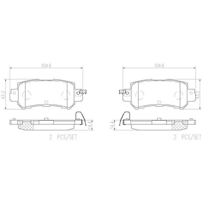 Plaquettes de frein arrière en céramique qualité supérieur de BREMBO - P49047N pa5