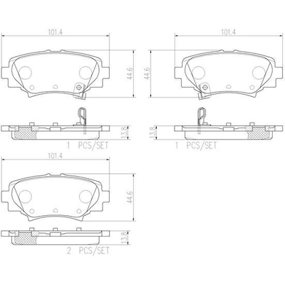 Rear Premium Ceramic Pads by BREMBO - P49049N pa6