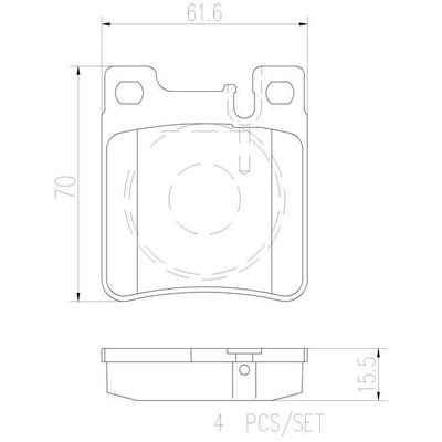 Plaquettes de frein arrière en céramique qualité supérieur by BREMBO - P50017N pa5