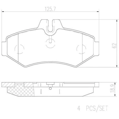 Rear Premium Ceramic Pads by BREMBO - P50020N pa5