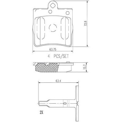 Plaquettes de frein arrière en céramique qualité supérieur by BREMBO - P50025N pa5